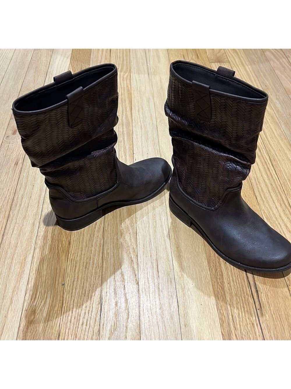 Girls Brown Tall Boots Size 5 - Picture 2 of 7
